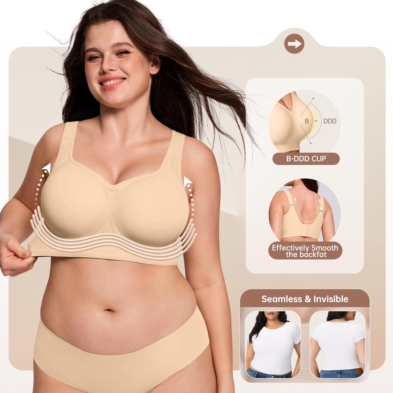 Plus Size Wireless Bra for Wom - Full Coverage Bra recensie en prijs