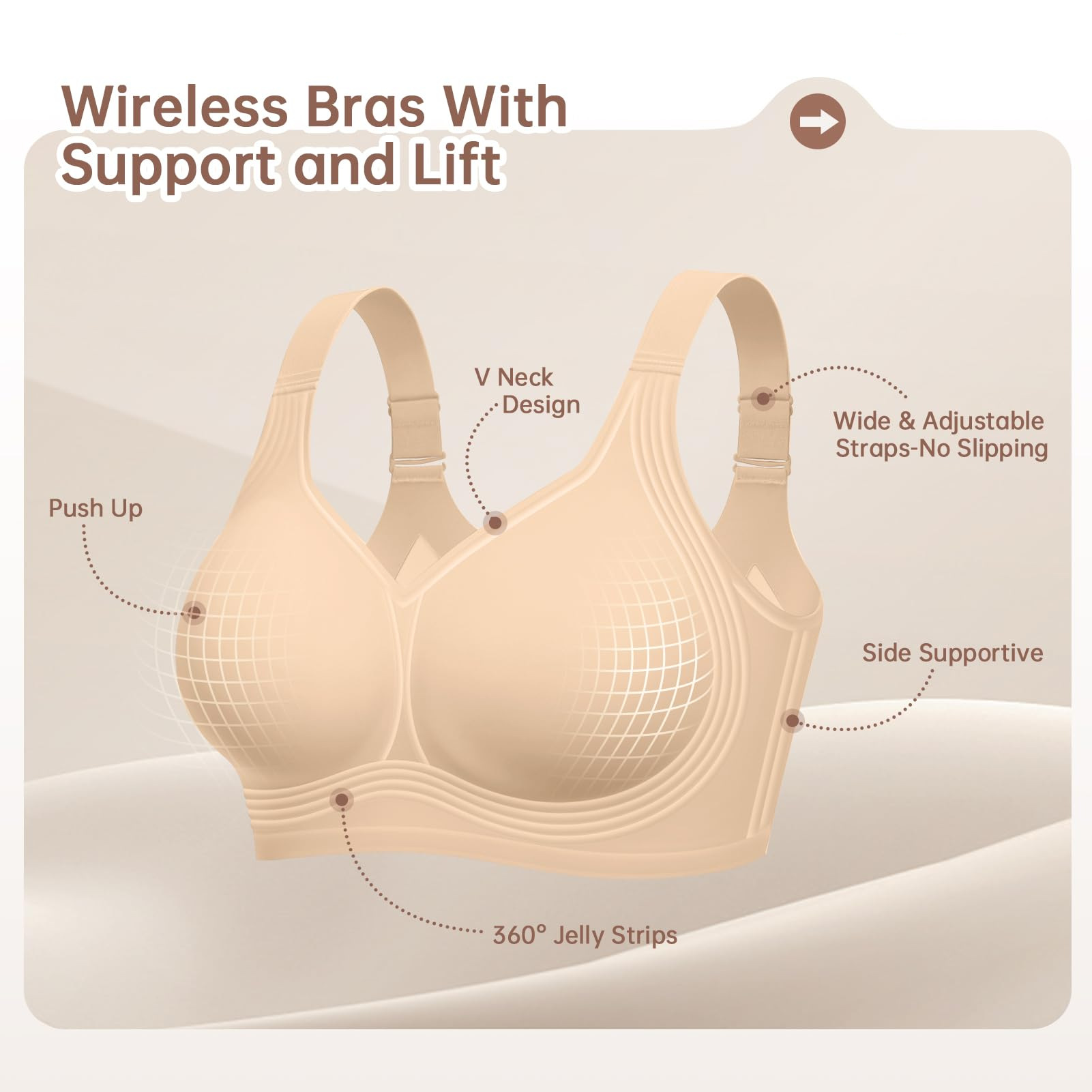 Plus Size Wireless Bra for Wom - Full Coverage Bra recensie en prijs