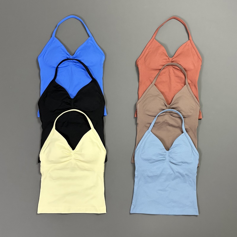 Sports Tank Top Women Halter V - T Shirt Bra Seamless recensie en prijs