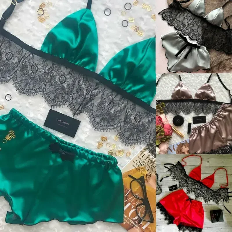 Women's Underwear Sexy Silk Sa - Lace Bralette Set recensie en prijs