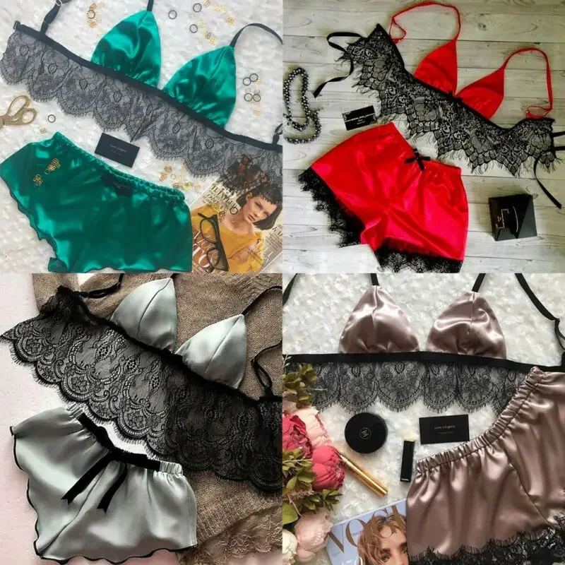 Women's Underwear Sexy Silk Sa - Lace Bralette Set recensie en prijs