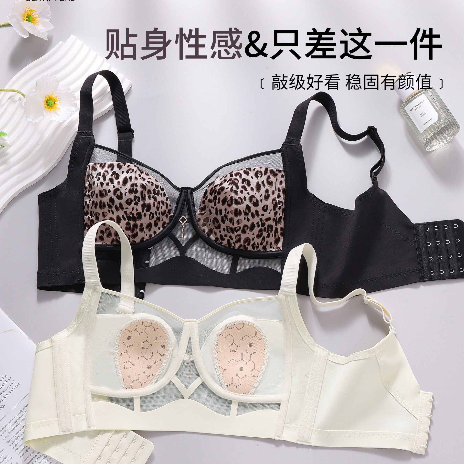 Leopard Lace Rims-Free Bra Set - Cotton Bra Everyday recensie en prijs